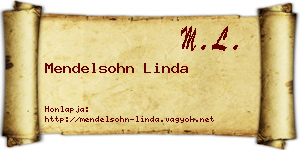 Mendelsohn Linda névjegykártya